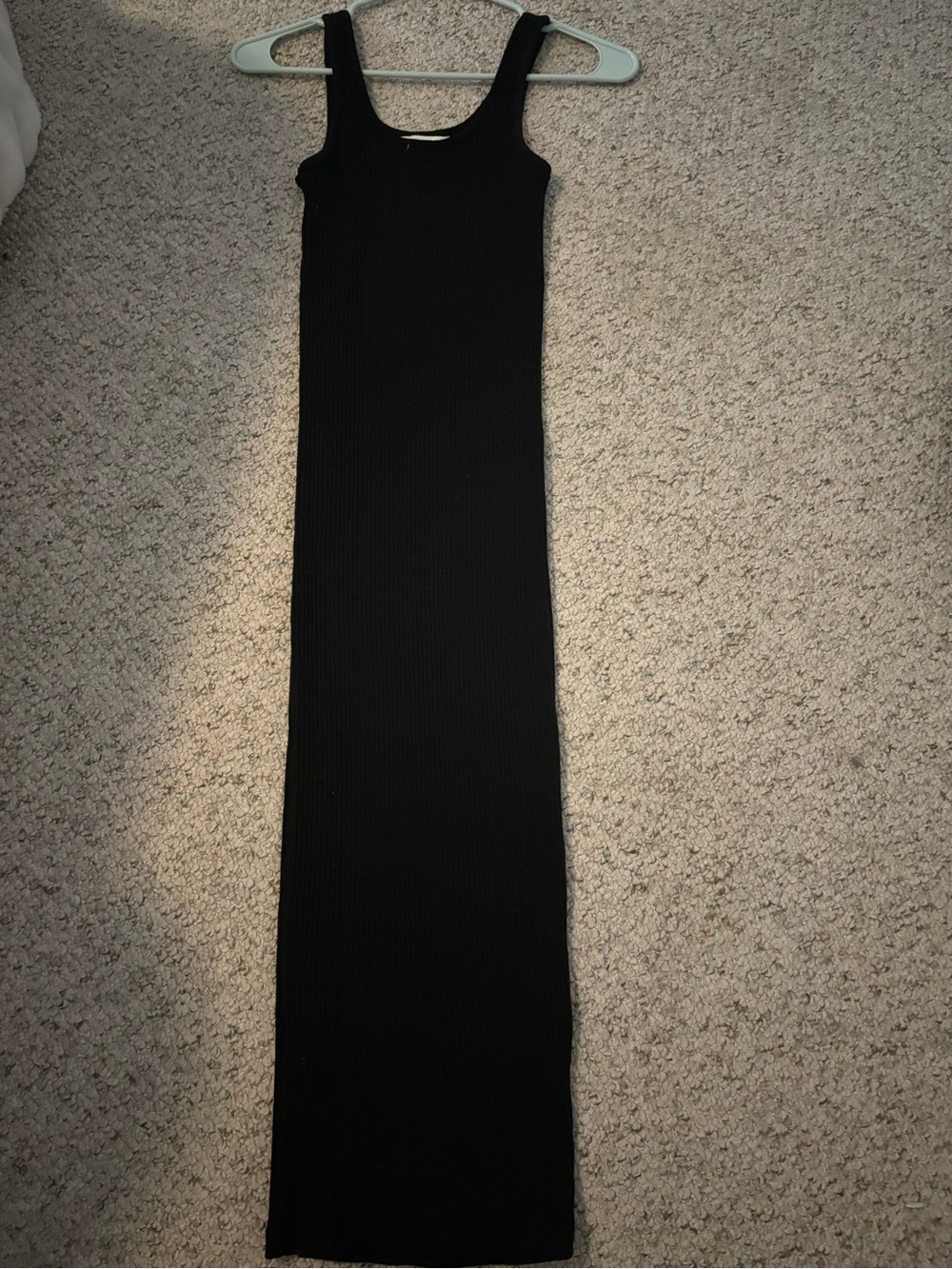 H&M Black Ribbed Tank Maxi Dress